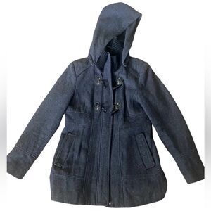 Guess Gray Wool Blend Toggle Closure Pea Coat. Size Small.